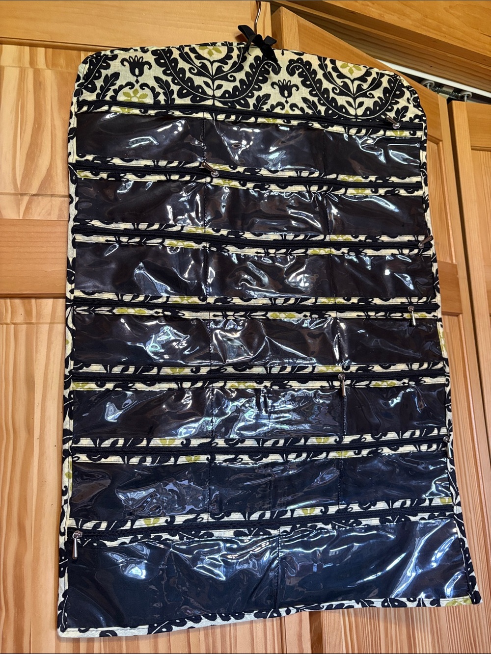 Michaels Black and Cream Hanging Jewelry Organizer